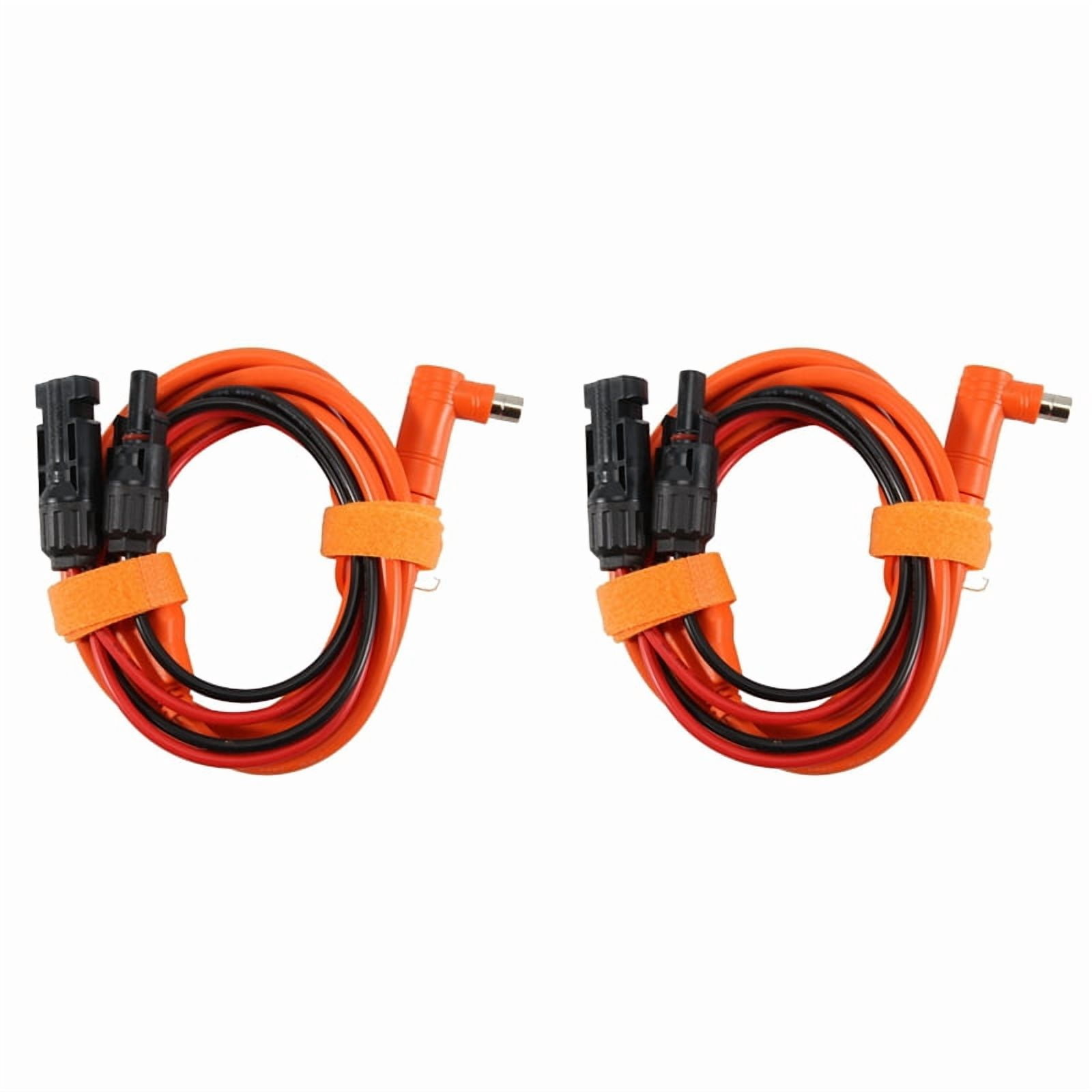 2X Solar Panel to DC 8mm Adapter Cable 2m, Solar Connector to DC7909/8020 Male Plug Extension Cord, Tinned Copper Wire