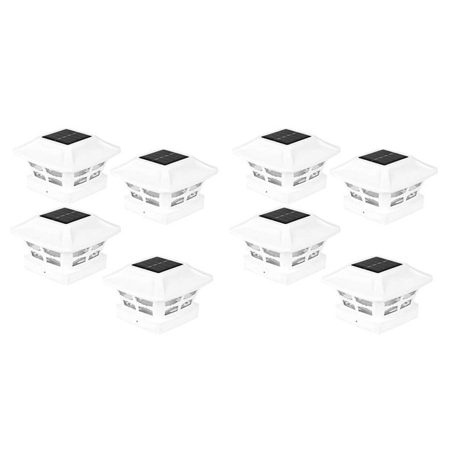 2X Solar Post Cap Lights 2 Lighting Modes LED Deck Fence Cap Lights for