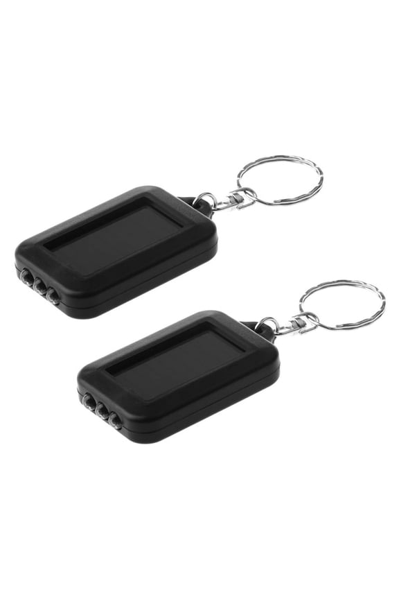 2X Solar-Powered LED Flashlight / Keychain