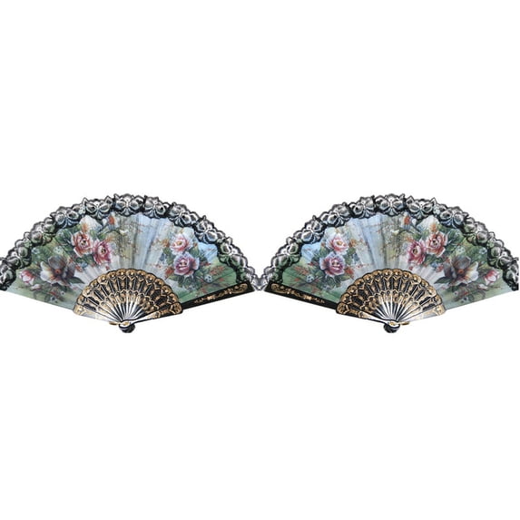 Spanish style Hand Fan Decorative Design Flower
