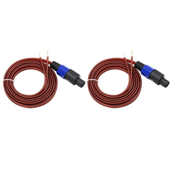 2X Speakon Speaker Cable Bare Wire Open End Cable,Speakon to Speaker Wire Audio Cord Amplifier Connection Cord for DJ/PA,2 x Speakon Male Speaker cable