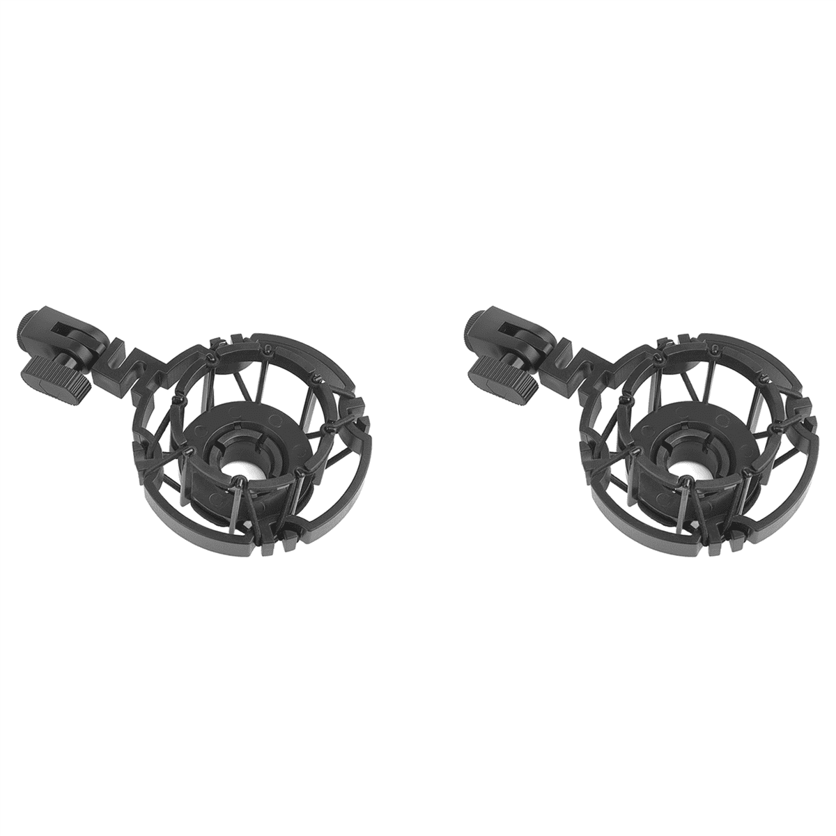2X Spider Microphone Shock Mount Condenser Microphones Universal Shockmount Stand Microphone Mount,2 x Microphone shock mount,Black