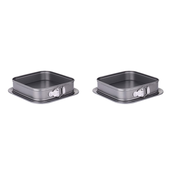 2X Springform Pan Square Cake Pan 9 Inch Cake Pan Cheesecake Pan with Removable Base Nonstick Cake Decorating Supplies