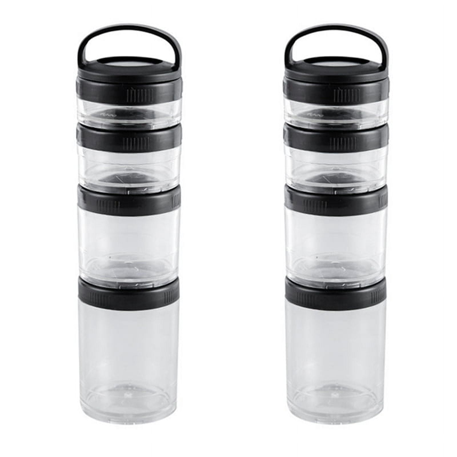 2X Stackable Snack Containers for Kids and Adult, 4 Cups School Travel ...