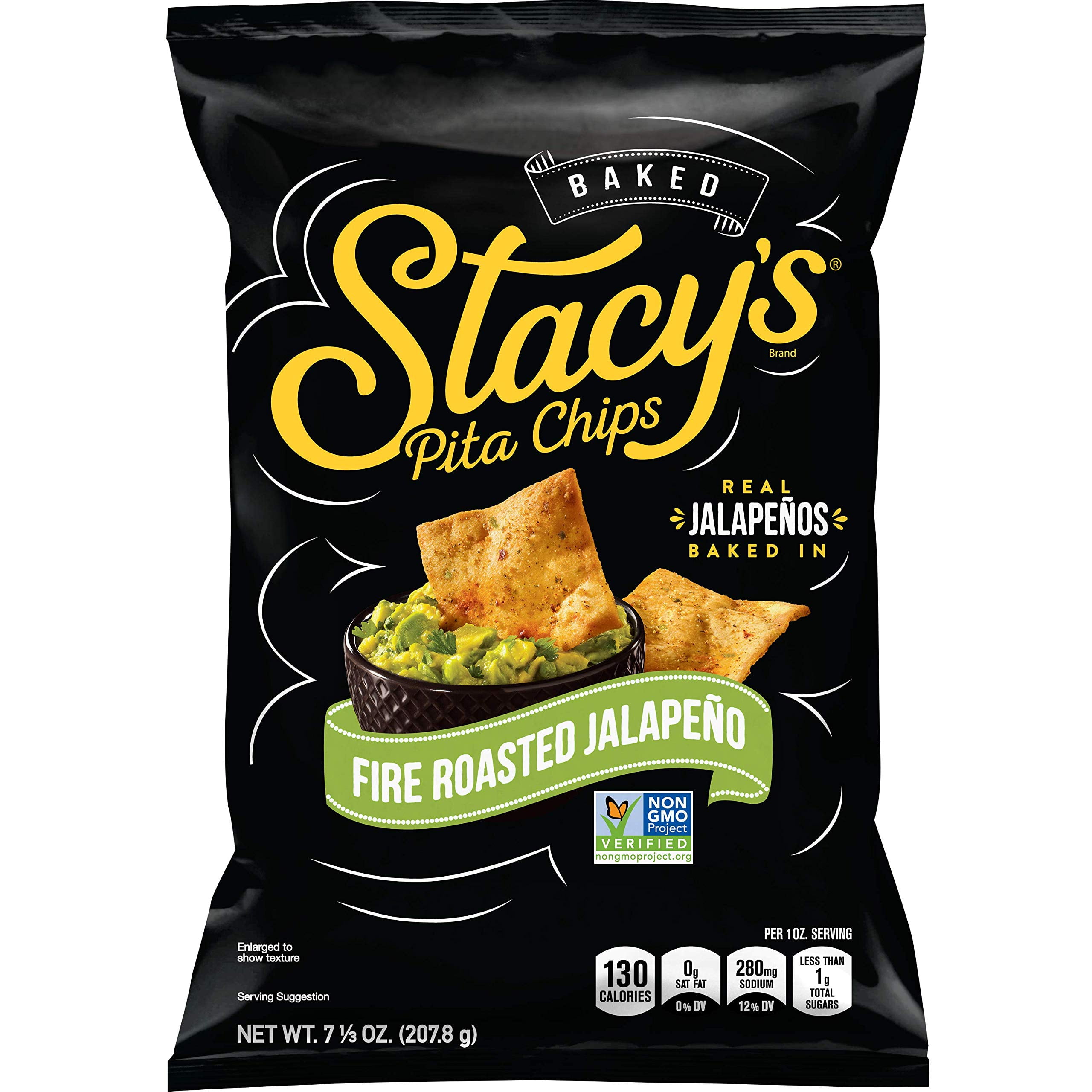 2X - Stacy,S Fire Roasted Jalapeno Pita Chips, 7.33 Oz
