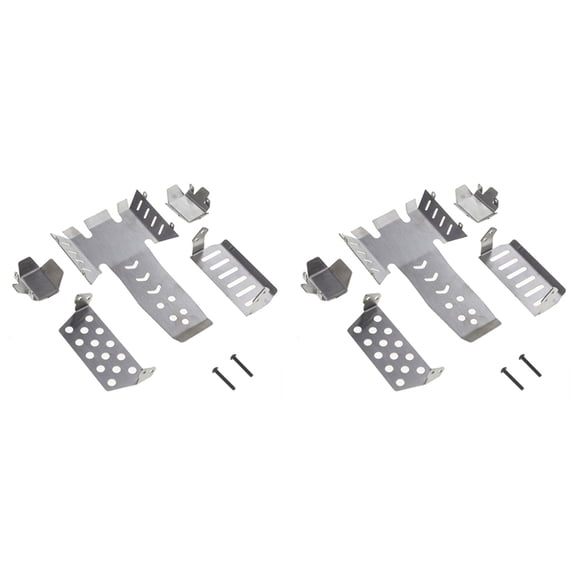 2X Stainless Steel Chassis Armor Axle Protector Skid Plate for Vanquish VS4-10 Phoenix VS410 RC Crawler