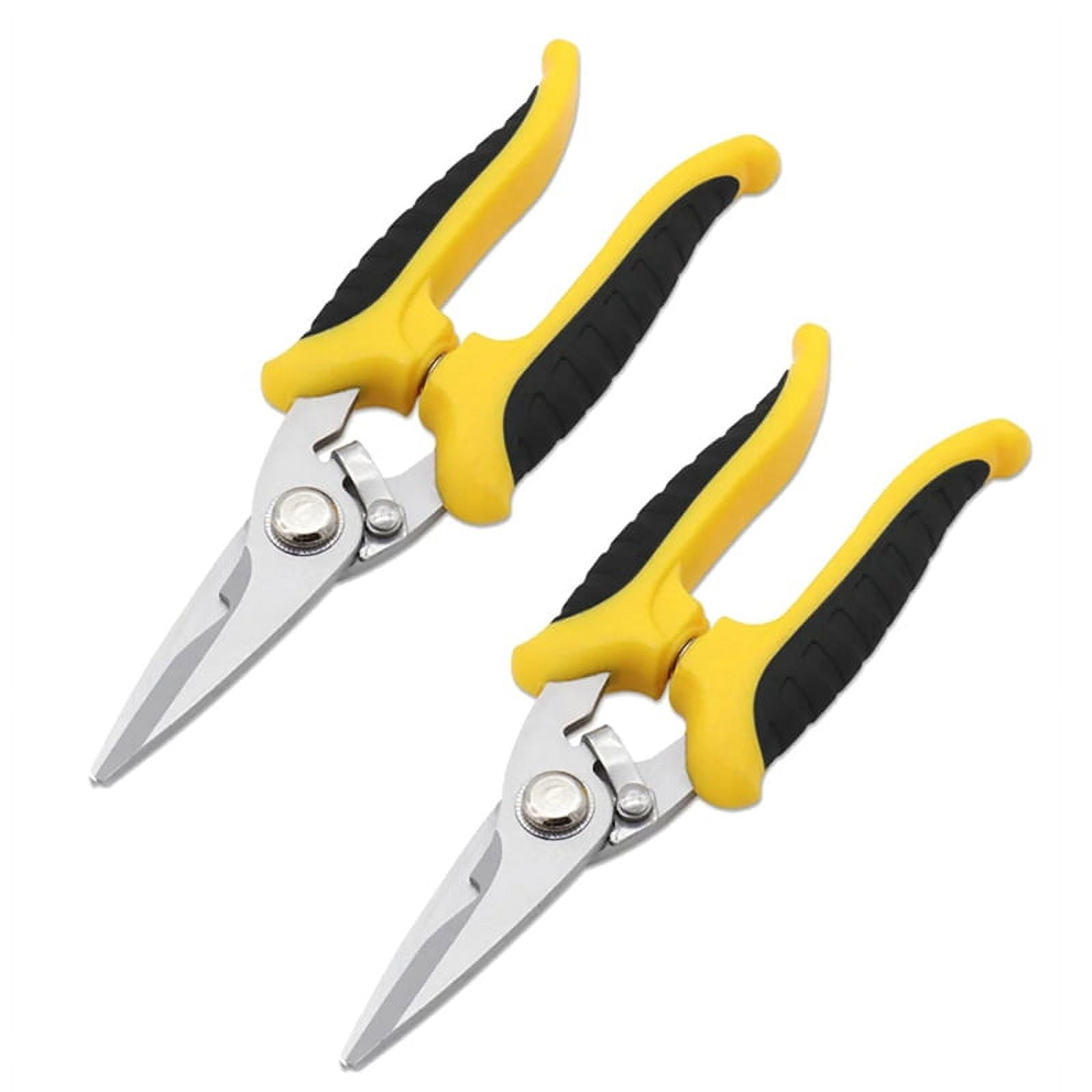 2X Stainless Steel Electrician Scissors Multifunction Manually Shears ...