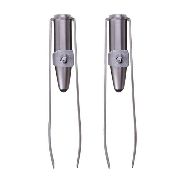 2X Stainless Steel Eyelashes Eyebrow Tweezer + LED Light