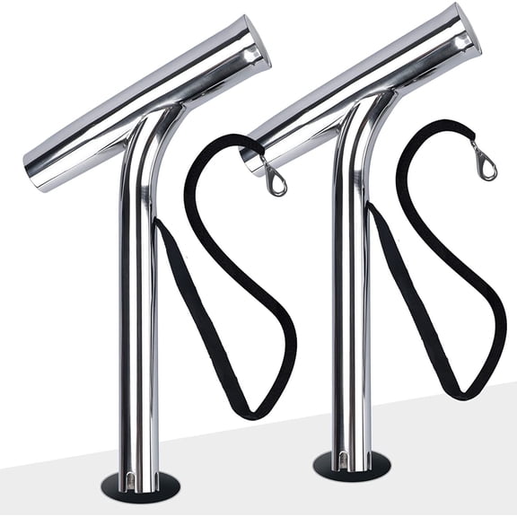 2X Stainless Steel Fishing Rod Holder Outrigger Plug-In Marine Boat Yacht