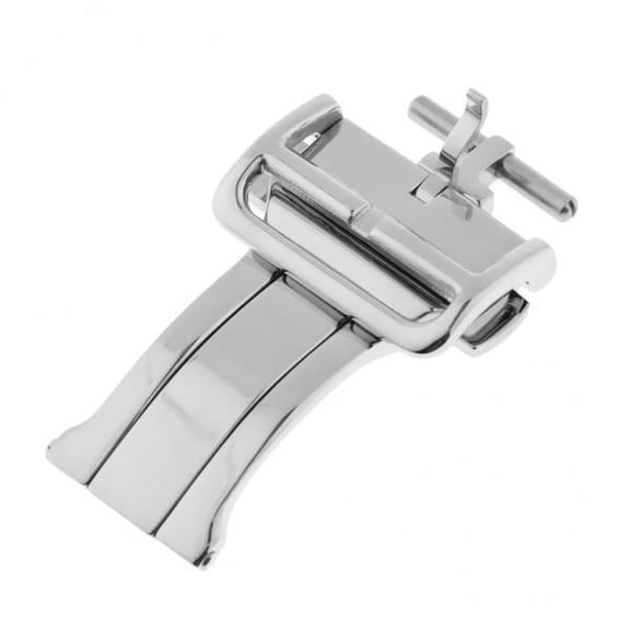 2X Stainless Steel Push Folding Deployment Clasp Strap Buckle 18mm