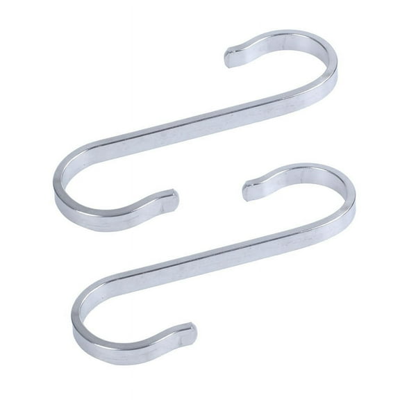 2X Stainless Steel S Shape Hooks Powerful Kitchen Hanger Clasp Rack Clothes Holder, 19X19mm