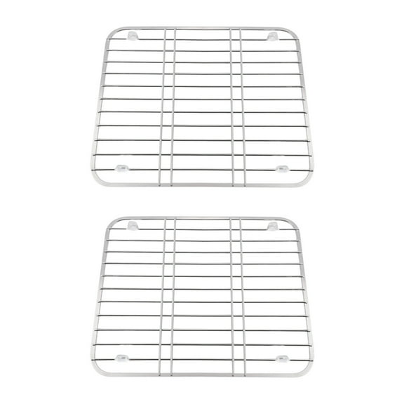 2X Stainless Steel Sink Drainer Rack Multifunctional Kitchen Fruit Vegetable Dish Drying