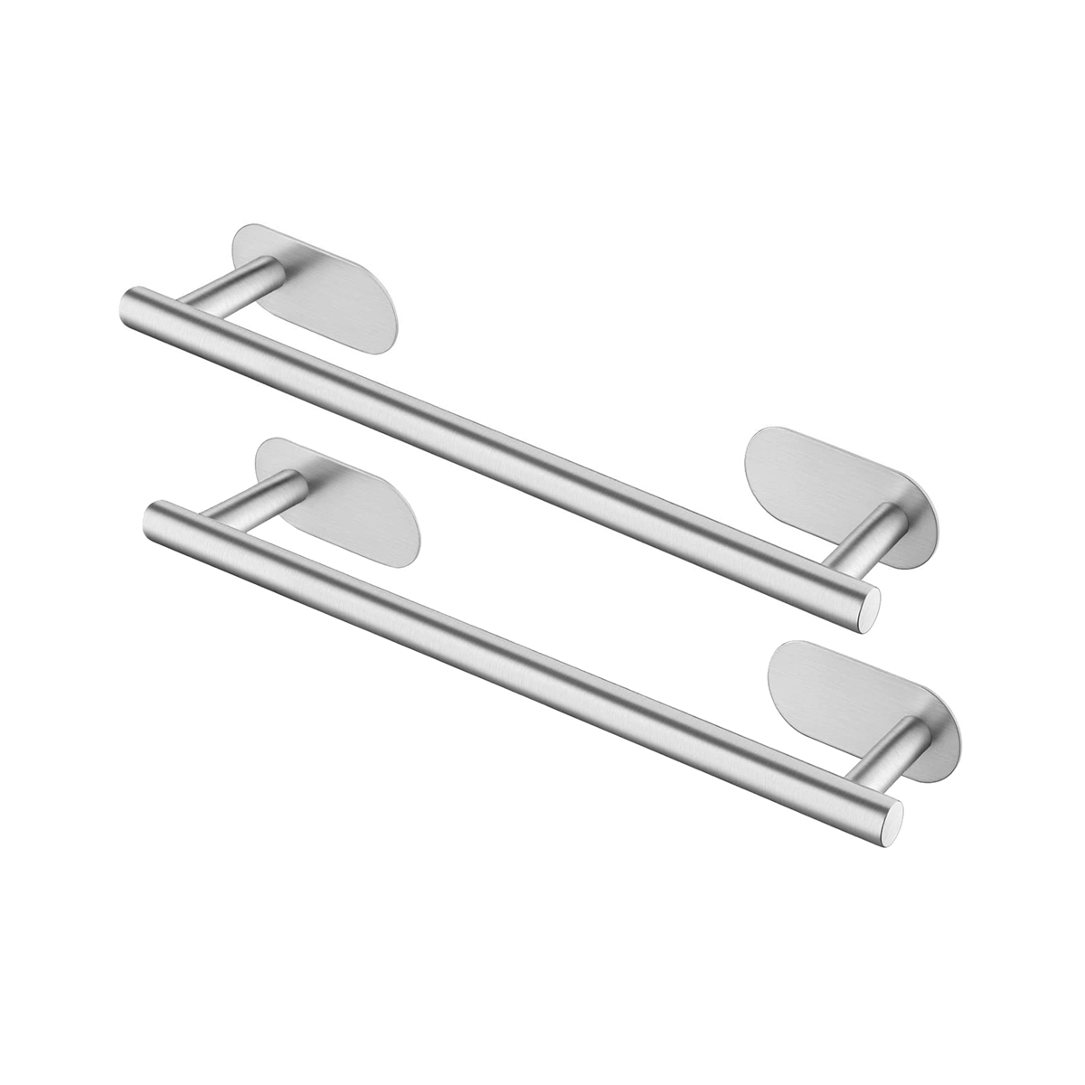 2X Stainless Steel Towel Rail Self Adhesive Towel Rack for Bathroom
