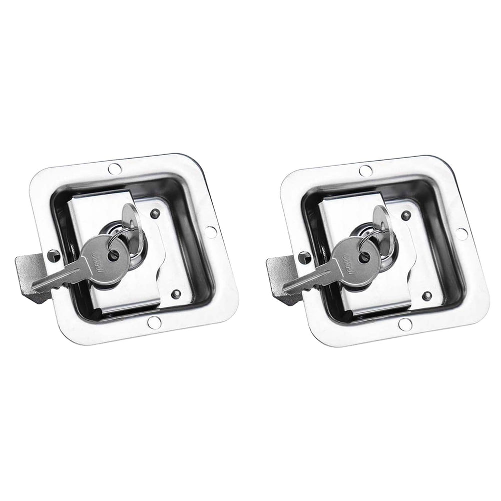 2X Stainless Steel Truck RV Tool Box Locks Trailer Door Paddle Handle