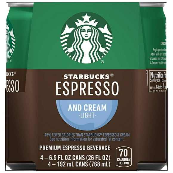 2X - Starbucks Doubleshot Espresso Light Premium Coffee Drink - 4pk/6.5 fl oz Cans
