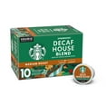 thumbnail image 1 of 2X - Starbucks K-Cup Coffee Pods, Medium Roast Coffee, Decaf House Blend, 100% Arabica, 1 Box (10 Pods), 1 of 3