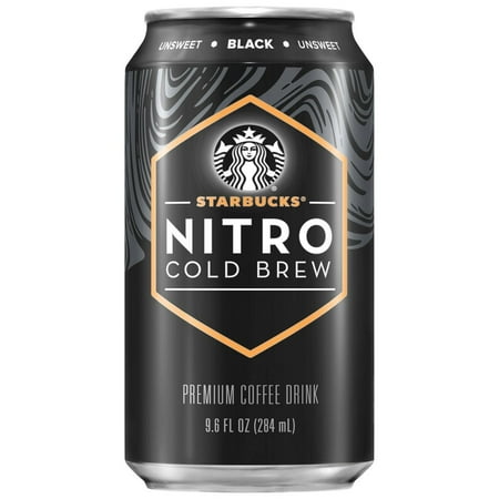 2X - Starbucks Nitro Cold Brew Black Unsweetened Premium Coffee Drink - 9.6 fl oz Bottle