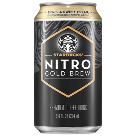 2X - Starbucks Nitro Cold Brew, Vanilla Sweet Cream, 9.6 Fl Oz Can