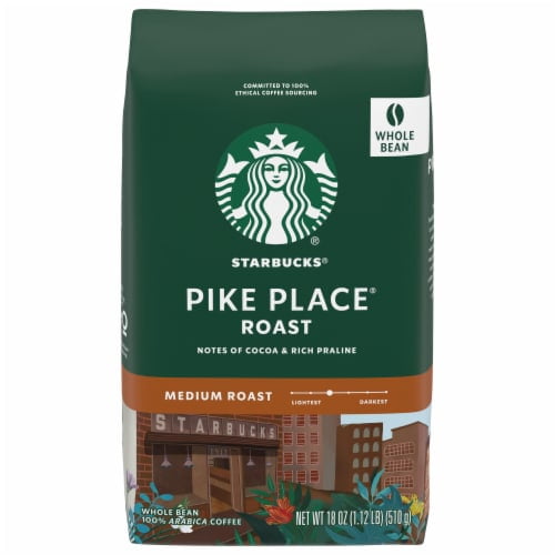 2X-Starbucks Pike Place Roast Whole Bean Coffee - 18 oz