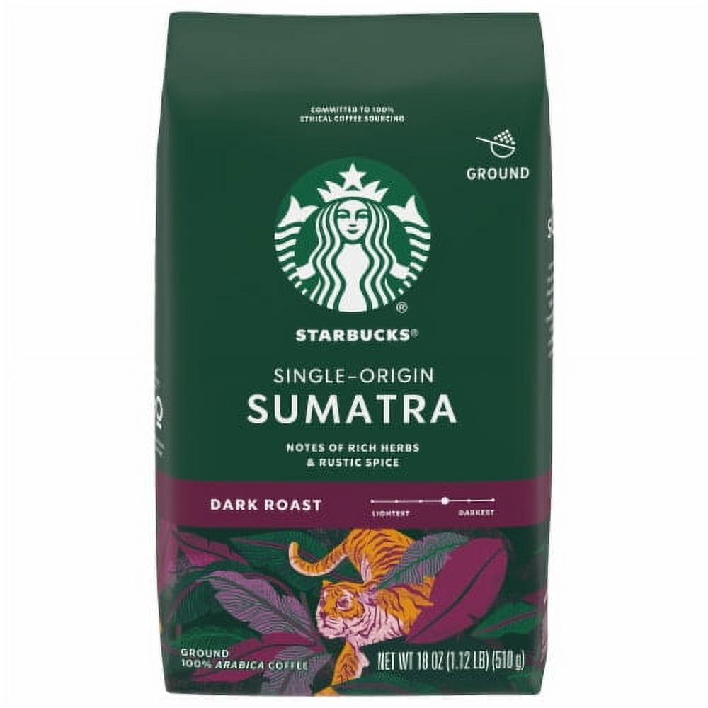 2X-Starbucks Sumatra Dark Roast Ground Coffee - 18 oz