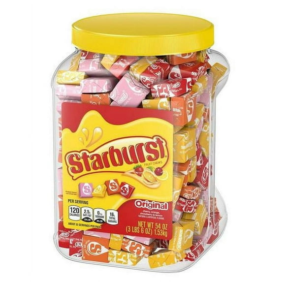 2X - Starburst Original Fruit Chews Candy Jar (54 oz.)