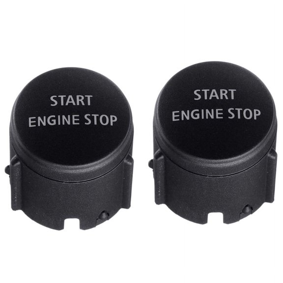 2X Start Stop Engine Switch Push Button Cover for Range Rover Sport Edition 10-16 Discovery 4 10-13 Black