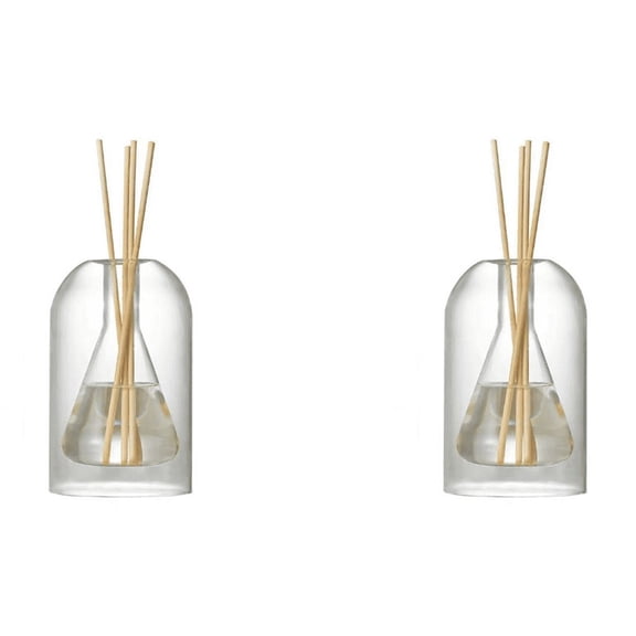 2X Storage Diffuser Bottles Aromatherapy Bottle Modern Glass Essential Oil Organizers,B