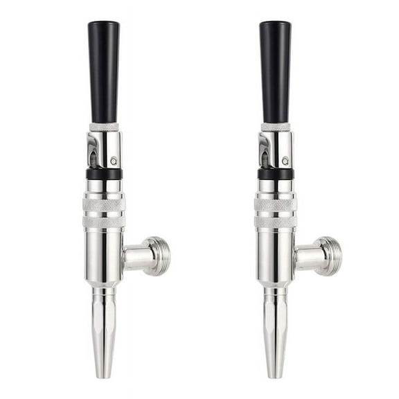 2X Stout Beer Coffee Faucet Stainless Steel Nitrogen Keg Draft Faucet, Homebrew Cold Brew Kegerator Beer Tower Tap