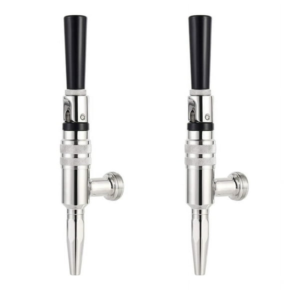 2X Stout Beer Coffee Faucet Stainless Steel Nitrogen Draft Faucet, Homebrew Cold Brew Kegerator Beer Tower Tap