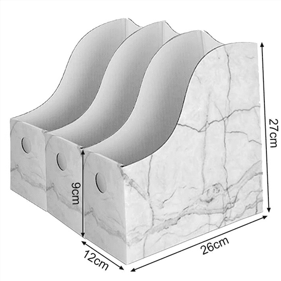 2X Sturdy Cardboard Holder Waterproof Storage Box Book Bins Desk File Holder Organizer