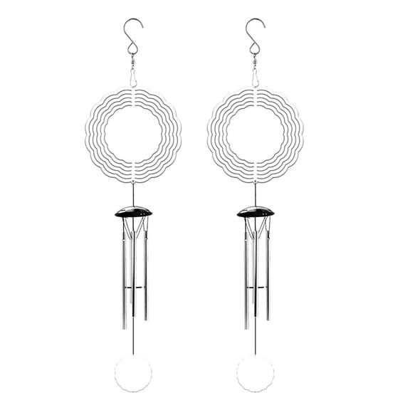 2X Sublimation Wind Spinner Blanks Outdoor Decor, Windchimes with 4 Thickened Aluminum Tubes for Mom Grandma Women