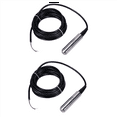 2X Submersible Water 420MA Liquid Level Transmitter Sensor Fuel Tank