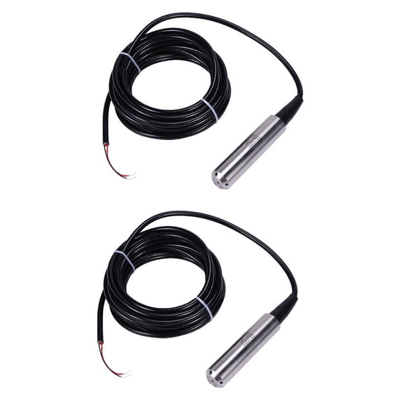 2X Submersible Water 4-20MA Liquid Level Transmitter Sensor Fuel Tank Level Sensor Metal Water Liquid Level Sensor