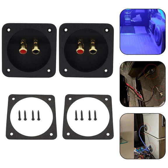 2X Subwoofer Plug Car Stereo Speaker Box Terminal Connector Audio Junction Box
