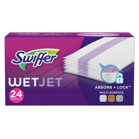 2X - Swiffer WetJet Multi-Surface Floor Cleaner Spray Moping Pads Refill - Unscented - 24ct