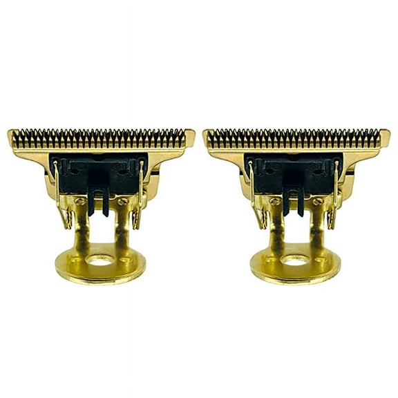 2X T-Shaped Hair Clipper Blade with Stand T9 Blade Trimmer Replacement Head Replacement Clipper Head Gold
