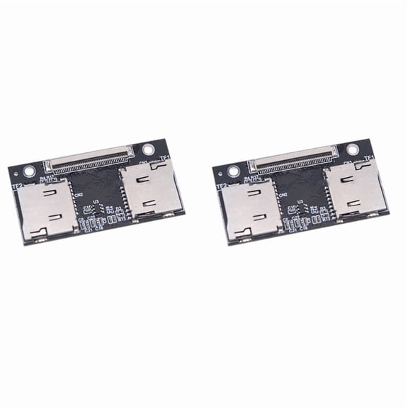 2X TF Adapter Card Dual TF Card to ZIF Anti-Interference Connection Card Suitable for Computer and Game Consoles