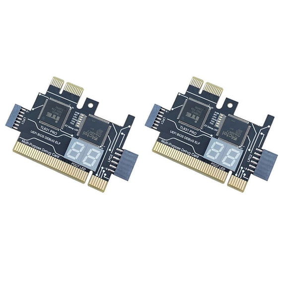 2X TL631 Pro Multifunction Desktop Laptop LPC-DEBUG Post Card PCI PCI-E Mini PCI-E Motherboard Diagnostic Analyzer,A,2 x TL631 Pro Diagnostic Card,Black