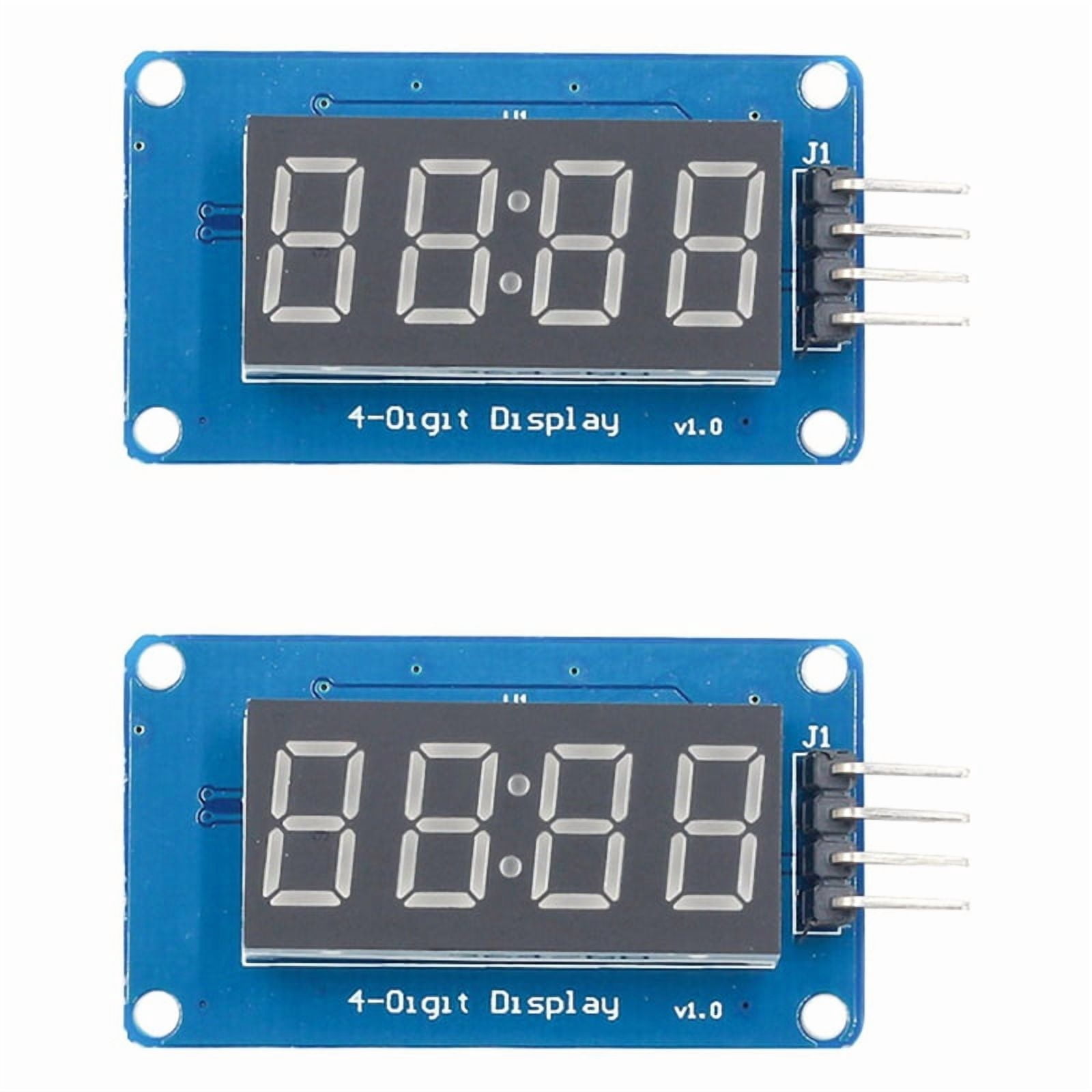 2X TM1637 4-Bits LED Display Module for , 0.36 Inch 7-Segment Red Anode ...
