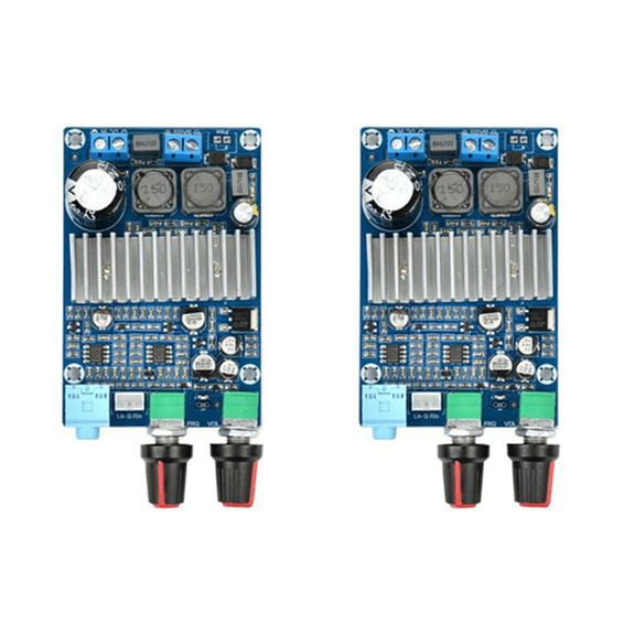 2X TPA3116 Subwoofer Amplifier Board 100W Bass Output DC12-24V Digital Small Power Amplifiers Video Audio Accessories