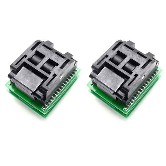 2X TQFP32 QFP32 to DIP32 IC Programmer Adapter Chip Test Socket Burning Socket Integrated Circuits,2 x IC Programmer Adapter,black & green