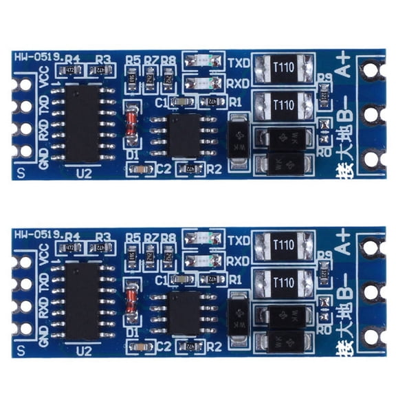 2X TTL to RS485 Adapter 485 Serial Port UART Level Converter Module 3.3V 5V