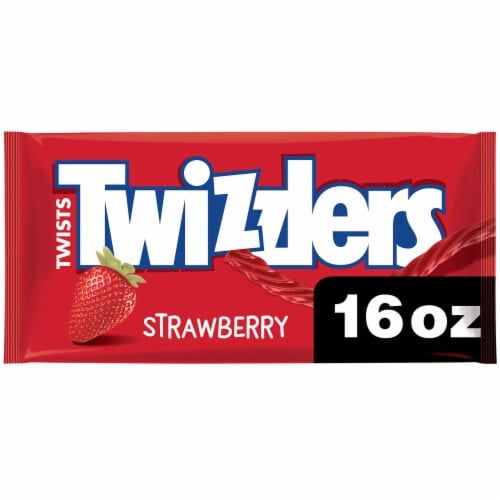 2X - TWIZZLERS Twists Strawberry Flavored Licorice Style Chewy Candy Bag-16 oz