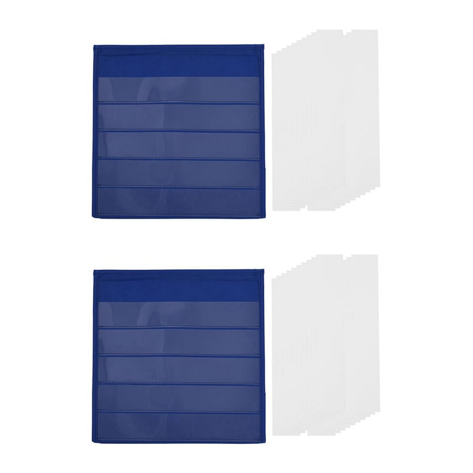 2X Tabletop Desktop Pocket Chart Table Top with 20X Dry Erase Cards,Desktop Tabletop Teaching