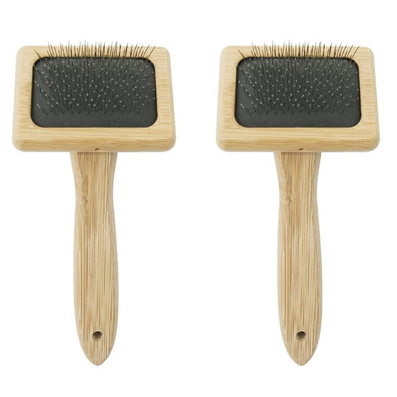 2X Tapestry Weaving Comb Macrame Slicker Brush Cotton Rope Open Knot Comb Knitting Accessories DIY Braided