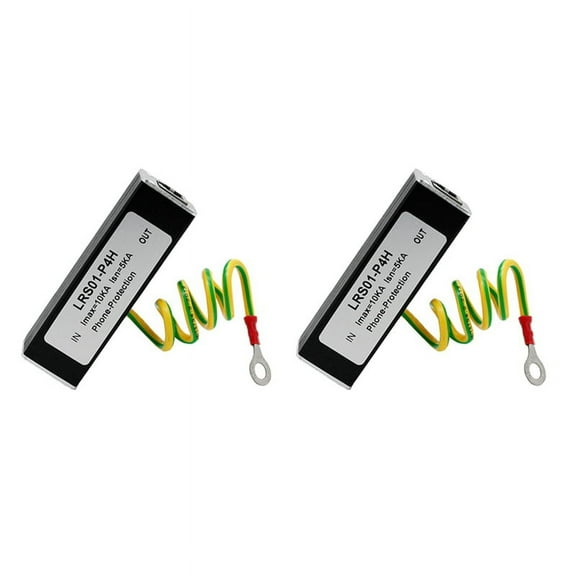 2X Telephone Fax Surge Protector Arrestor RJ11 Kl01-P4H Black RJ11 ADSL