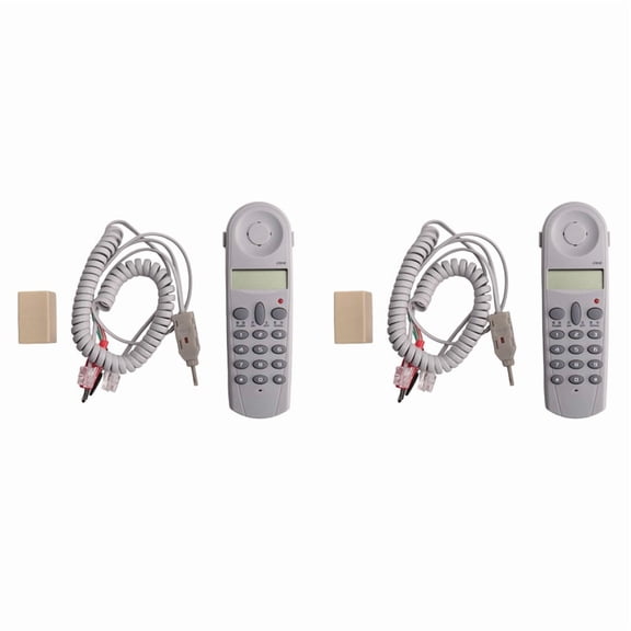 2X Telephone Phone Butt Test Tester Lineman Tool Network Cable Set Device C019 Check for Telephone Line Fault Grey White