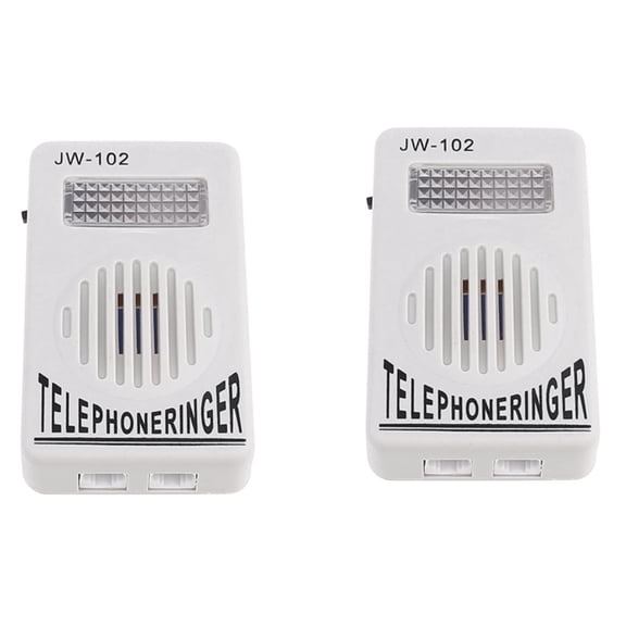 2X Telephone Ringer Phone Amplifier Wall Ring Speaker Strobe Light Flasher Bell Extra-Loud Sound