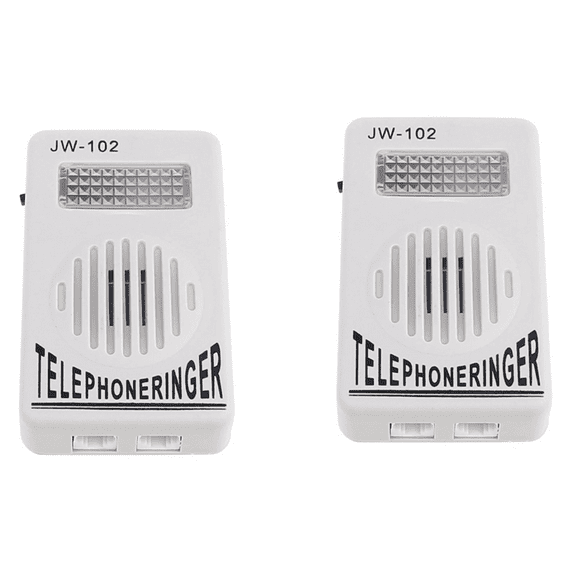 2X Telephone Ringer Phone Amplifier Wall Ring Speaker Strobe Light Flasher Bell Extra-Loud Sound