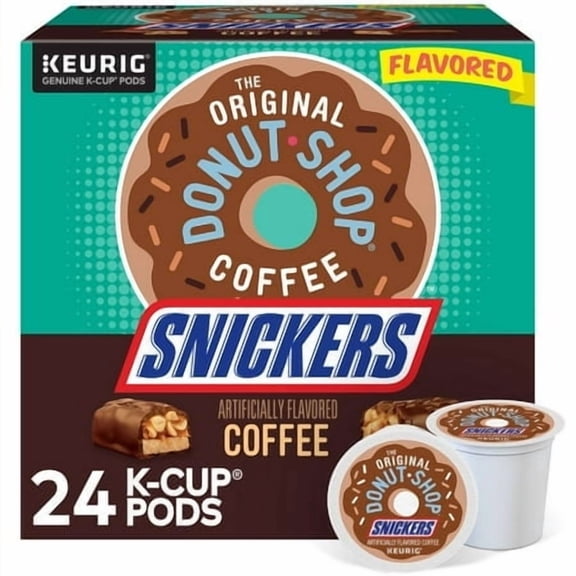 2X - The Original Donut Shop Snickers Medium Roast Coffee Keurig - K-Cup Coffee Pods 24ct